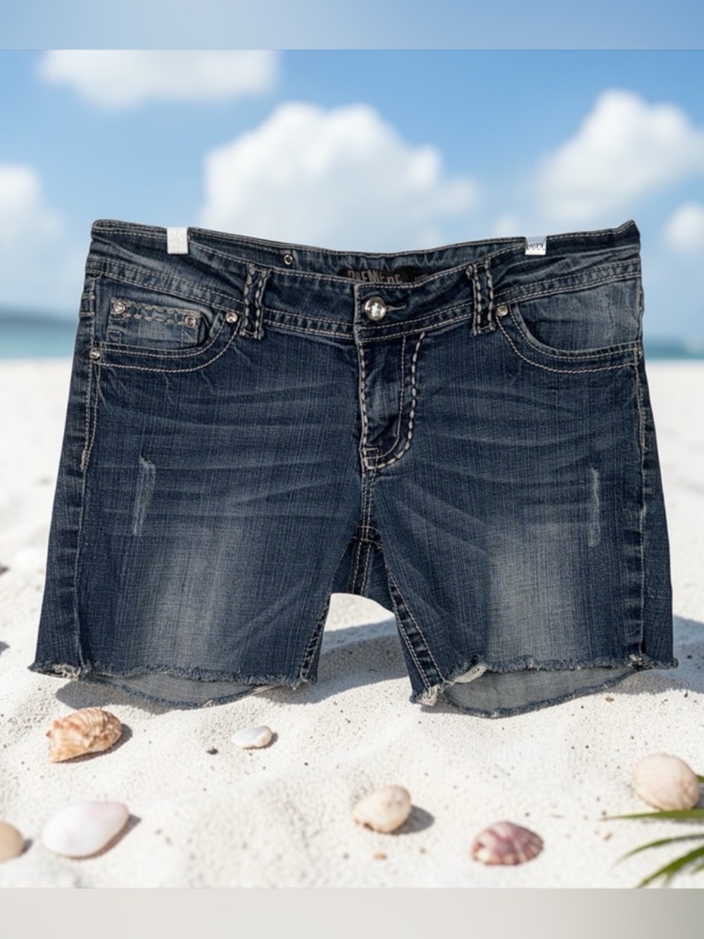Premiere Denim Distressed Cutoff Jean Shorts